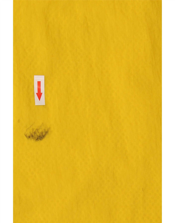 Adidas - Chaqueta impermeable con capucha para hombre, talla 36, nailon amarillo pequeño