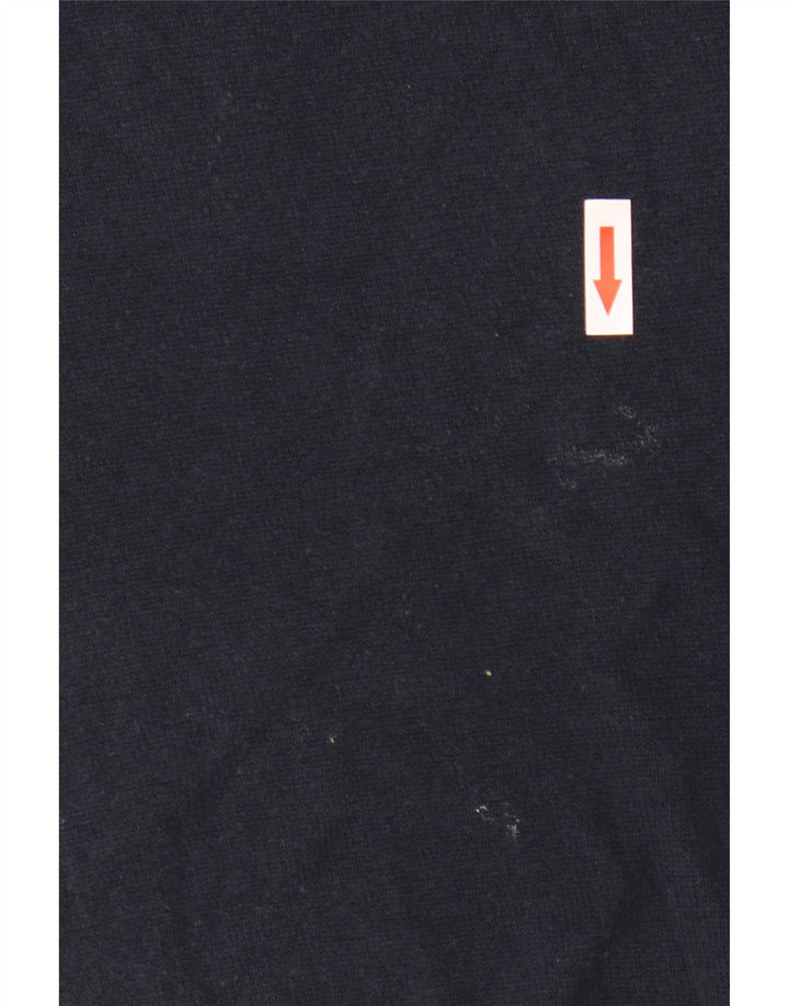 Marks & Spencer - Jersey con cuello en V para hombre, talla grande, algodón azul marino