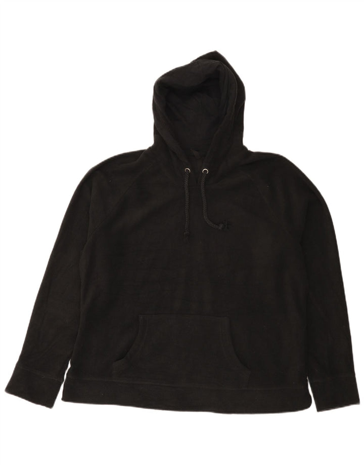 Marks & Spencer Jersey de forro polar con capucha para mujer UK 46 Grande Poliéster negro
