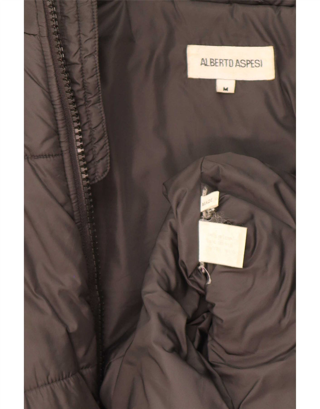 Alberto Aspesi Chaqueta acolchada para hombre ES 38 Nylon gris medio
