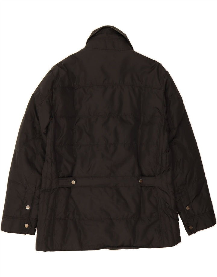 RIFLE Mens Padded Jacket UK 38 Medium Black Polyester Vintage Rifle and Second-Hand Rifle from Messina Hembry 
