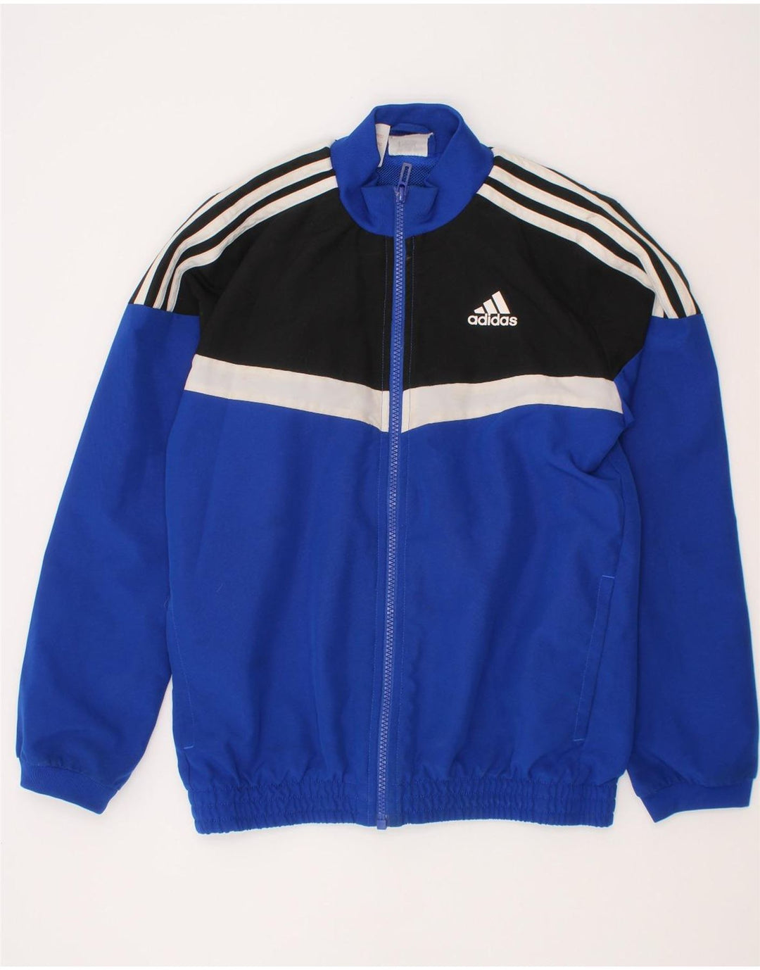 Adidas - Chaqueta de chándal para niño, 9-10 años, color azul, poliéster
