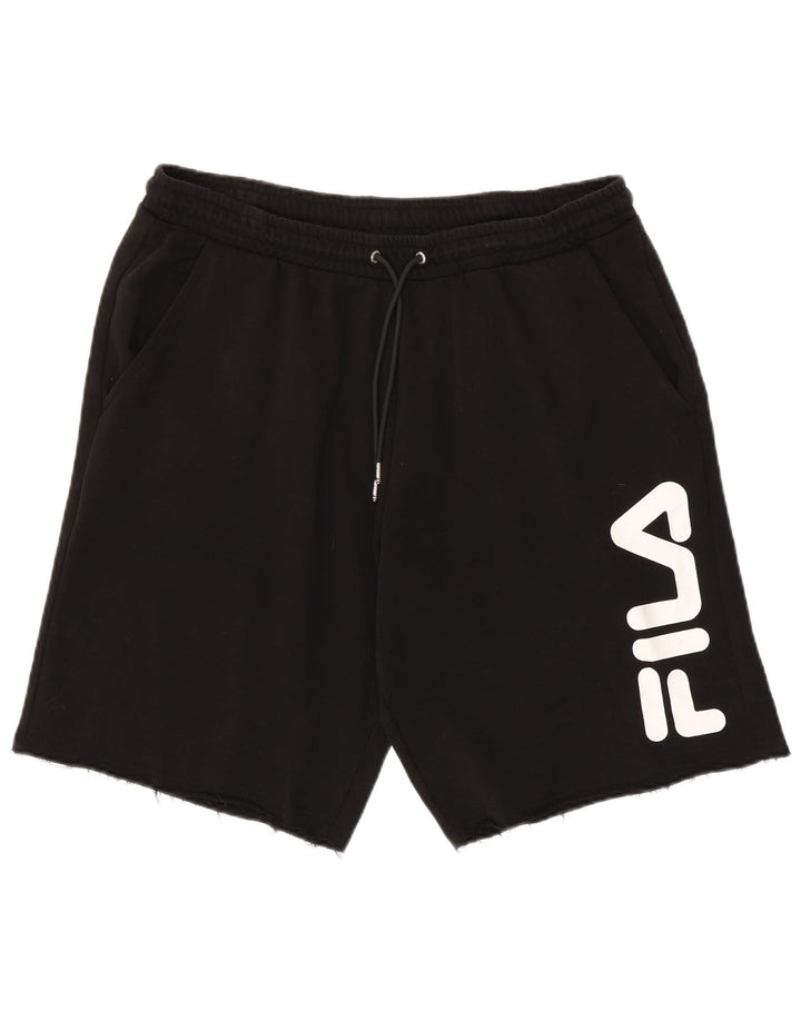FILA Pantalones cortos deportivos gráficos para hombre 2XL Negro