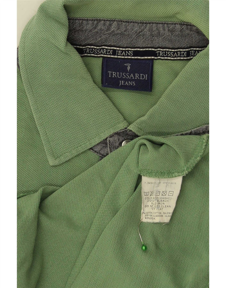 Polo Hombre Trussardi Jeans Algodón Verde Medio