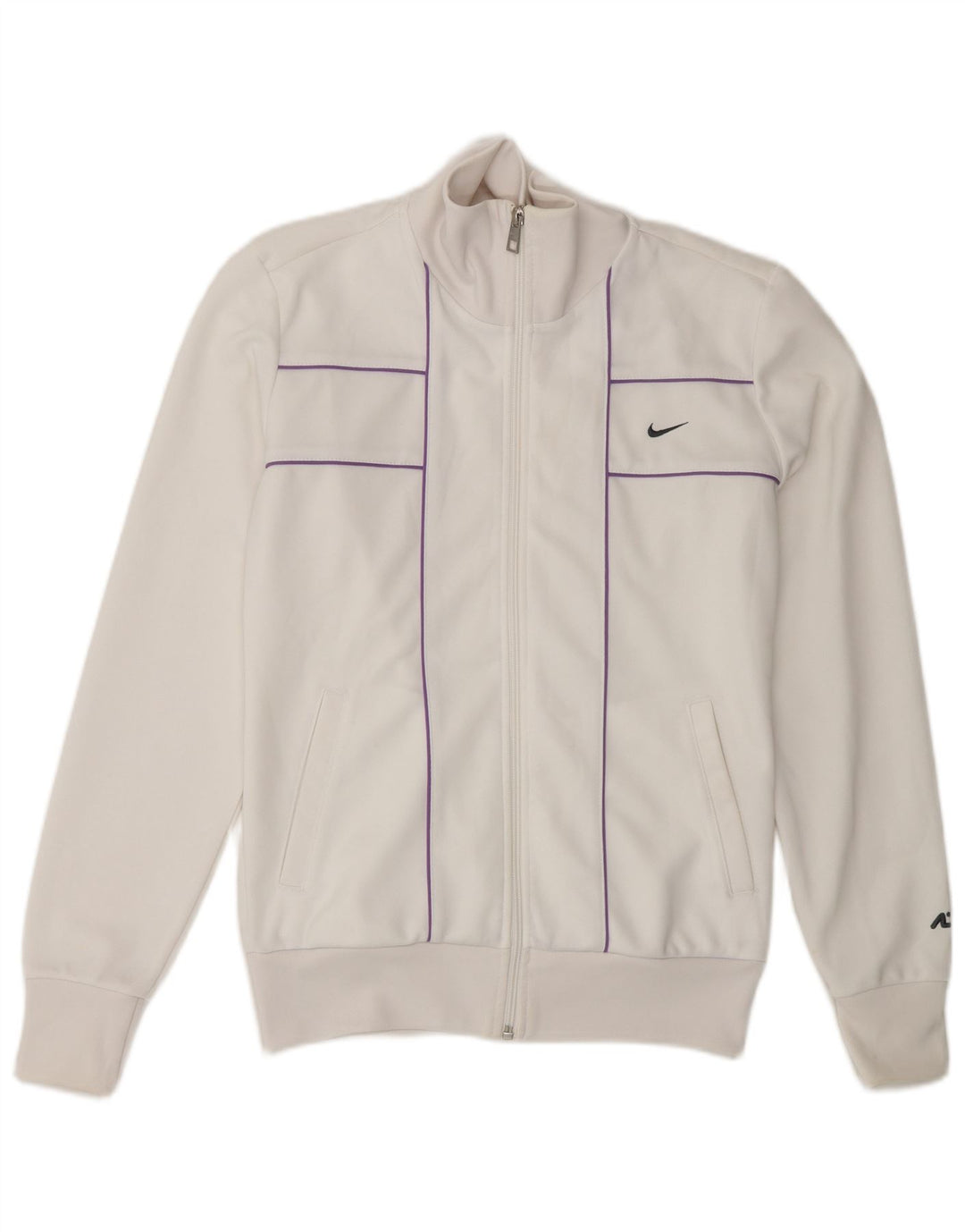 Nike - Chaqueta de chándal para mujer, talla 8/10, poliéster blanco pequeño