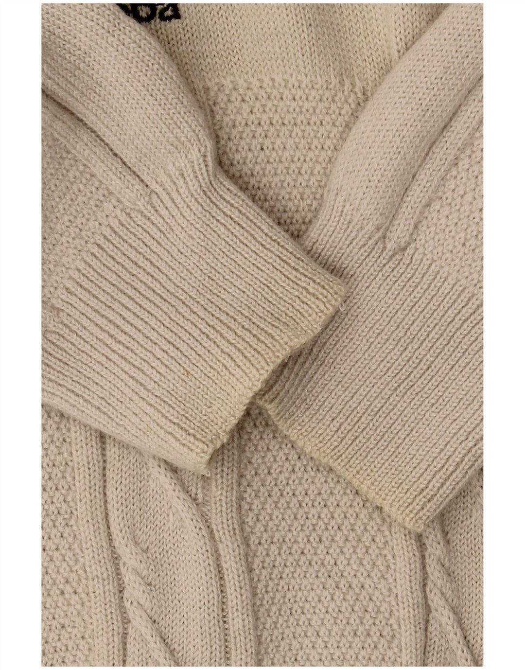 KAPPA Jersey con cuello redondo y gráfico para hombre, talla grande, color beige