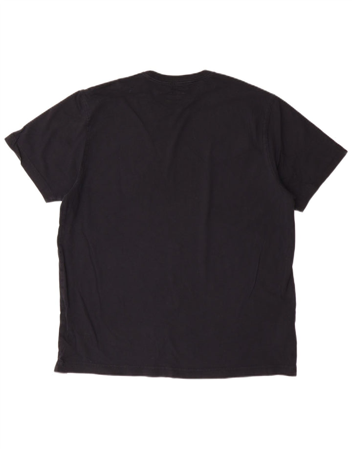 EDDIE BAUER Camiseta Hombre Top Grande Algodón Negro