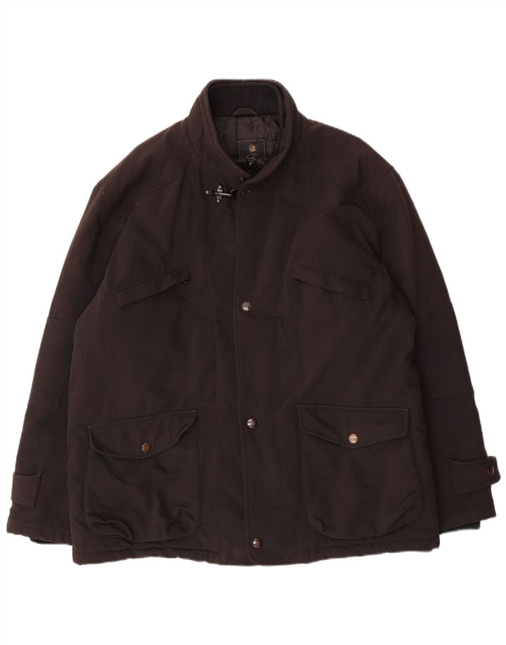 FAY Chaqueta utilitaria para hombre UK 40 Grande Algodón negro