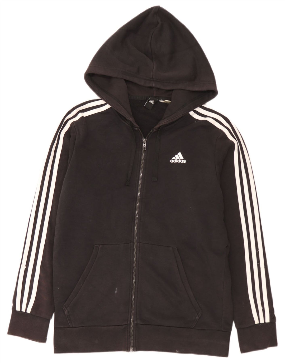 Adidas - Sudadera con capucha y cremallera para hombre, color negro mediano
