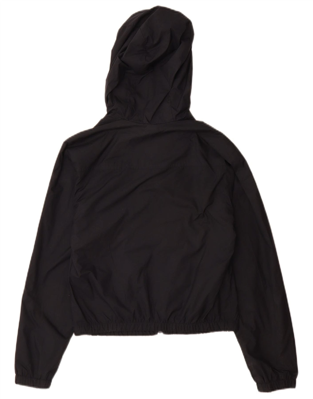 Chaqueta impermeable con capucha Hollister para mujer UK 6 XS Poliéster negro