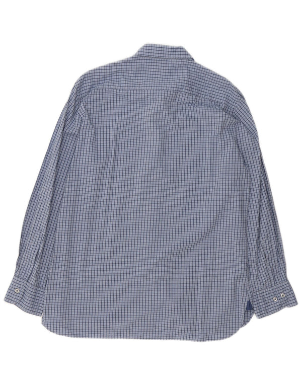 Camisa Massimo Dutti Hombre Casual Fit Cuadros Azul Grande Algodón