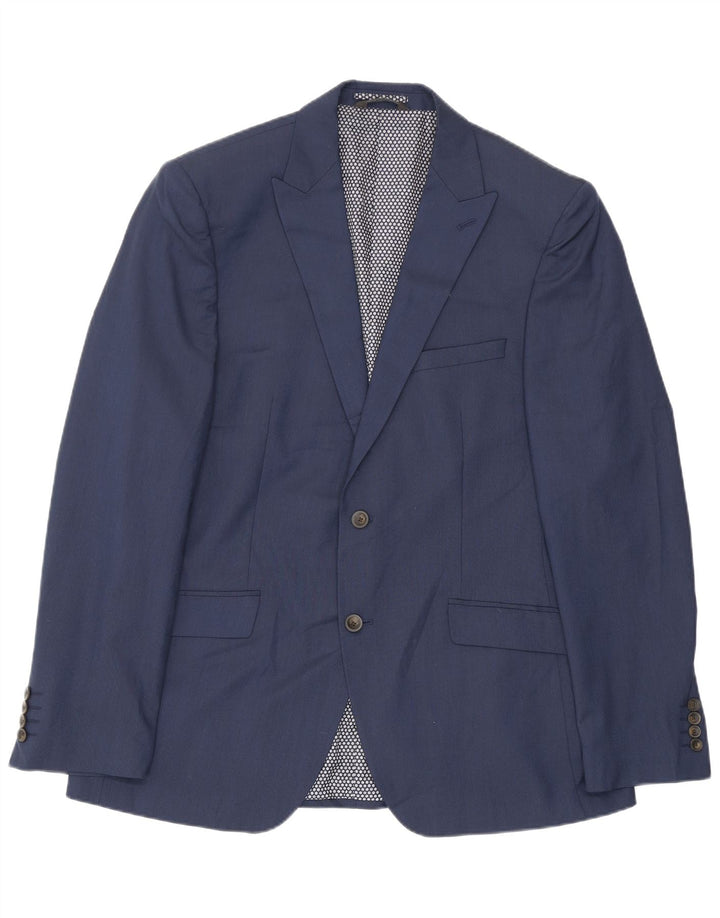 Marks & Spencer Chaqueta tipo blazer a medida con 2 botones para hombre UK 42 Large Azul marino