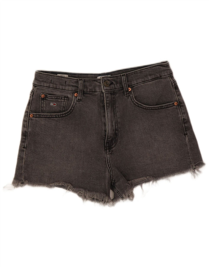 Tommy Hilfiger Shorts De Mezclilla Mujer W27 Pequeño Algodón Gris