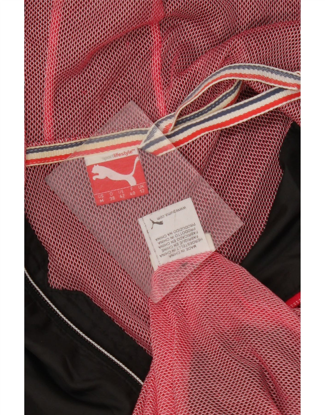 PUMA Chaqueta impermeable con capucha para mujer UK 12 Medium Black