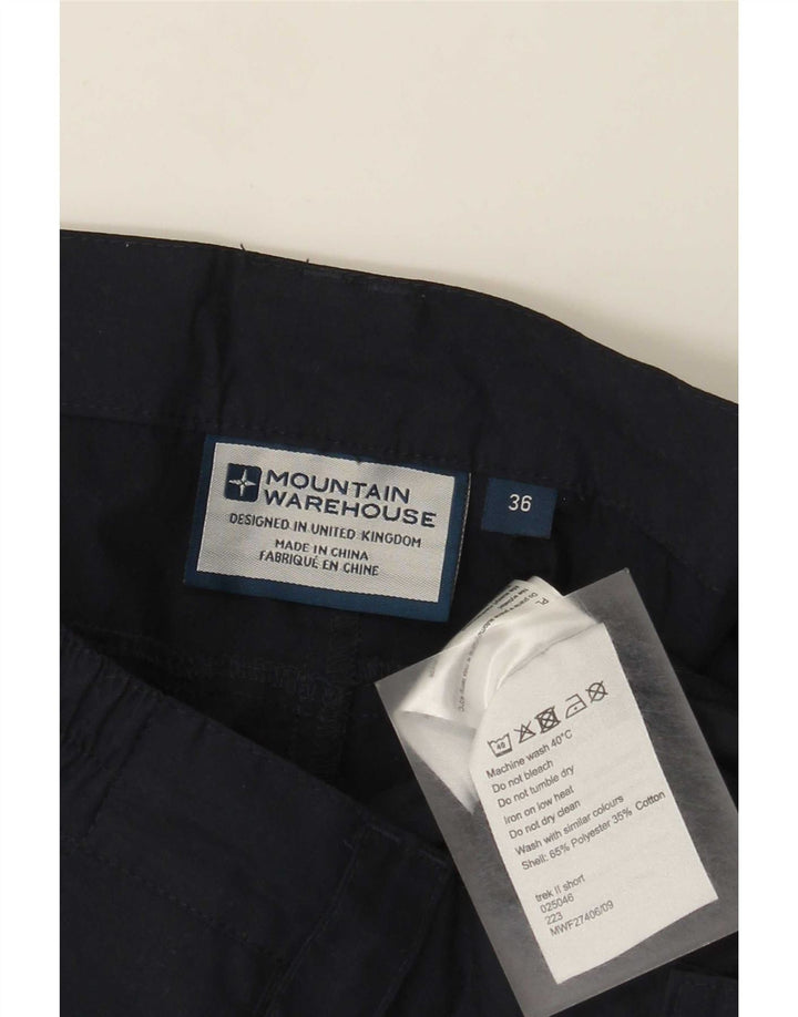 Pantalones cortos cargo para hombre Mountain Warehouse Large W36 Poliéster azul marino