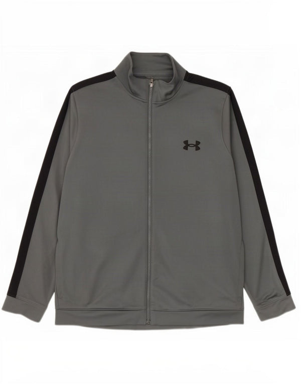 Under Armour Hombre Chándal Top Chaqueta XL Gris Colorblock Poliéster