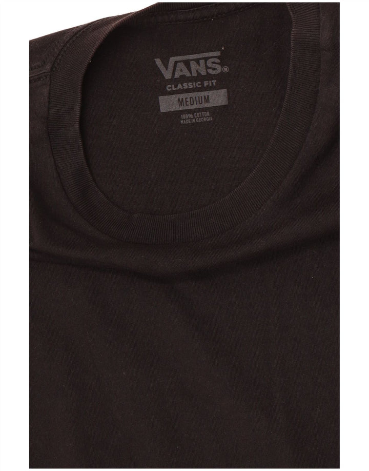 VANS Hombre Classic Fit Camiseta Top Medium Black Cotton