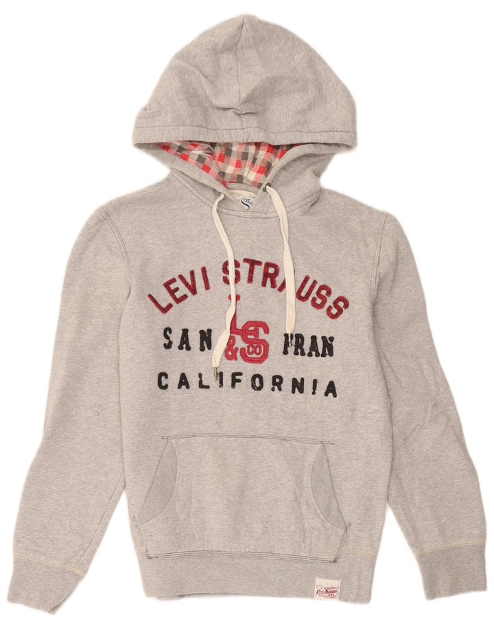 Levi's Hombre Sudadera Con Capucha Gráfica Jersey Pequeño De Algodón Gris