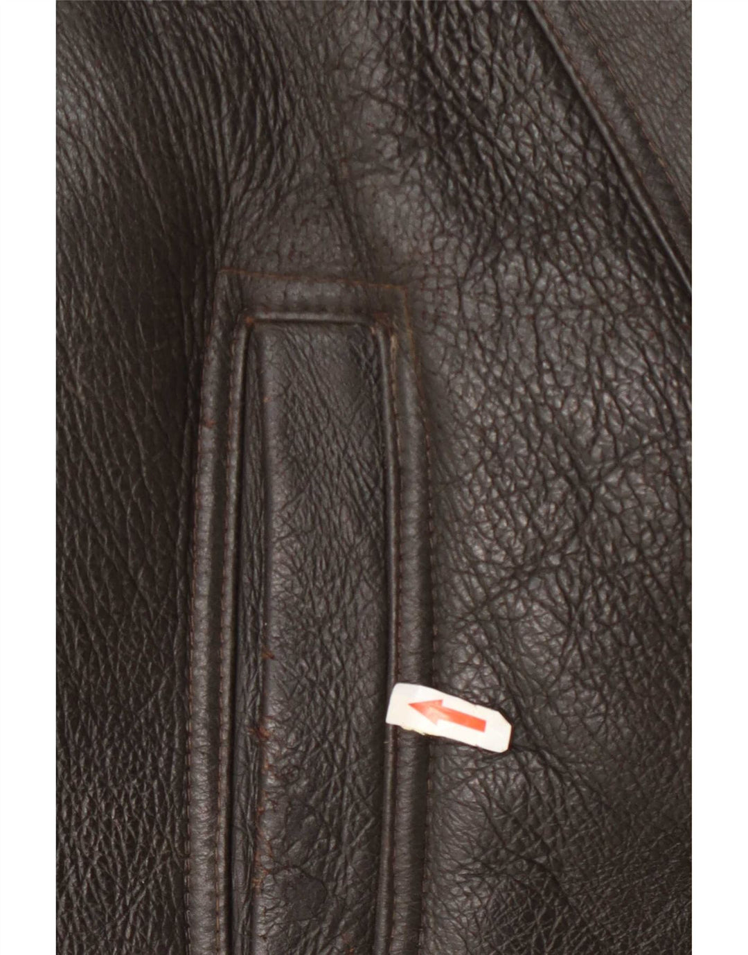 Vintage Hombres Shearling Chaqueta Tamaño 52 XL Marrón