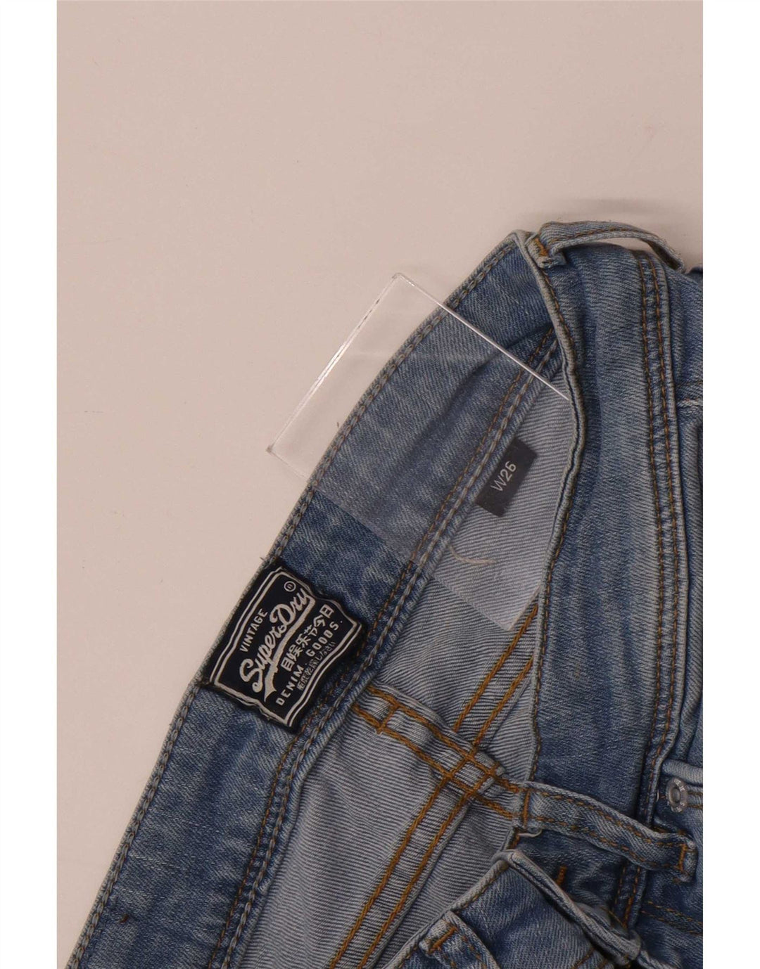 Superdry Shorts De Mezclilla Desgastados W26 Small Azul