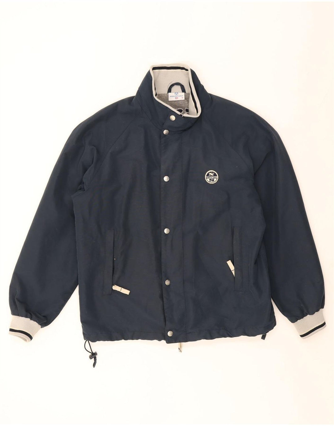North Sails Chaqueta Bomber para Hombre UK 38 Medium Azul Marino Colorblock Algodón
