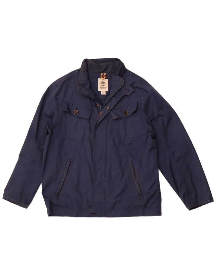 TIMBERLAND Chaqueta impermeable para hombre UK 40 Grande Poliéster azul
