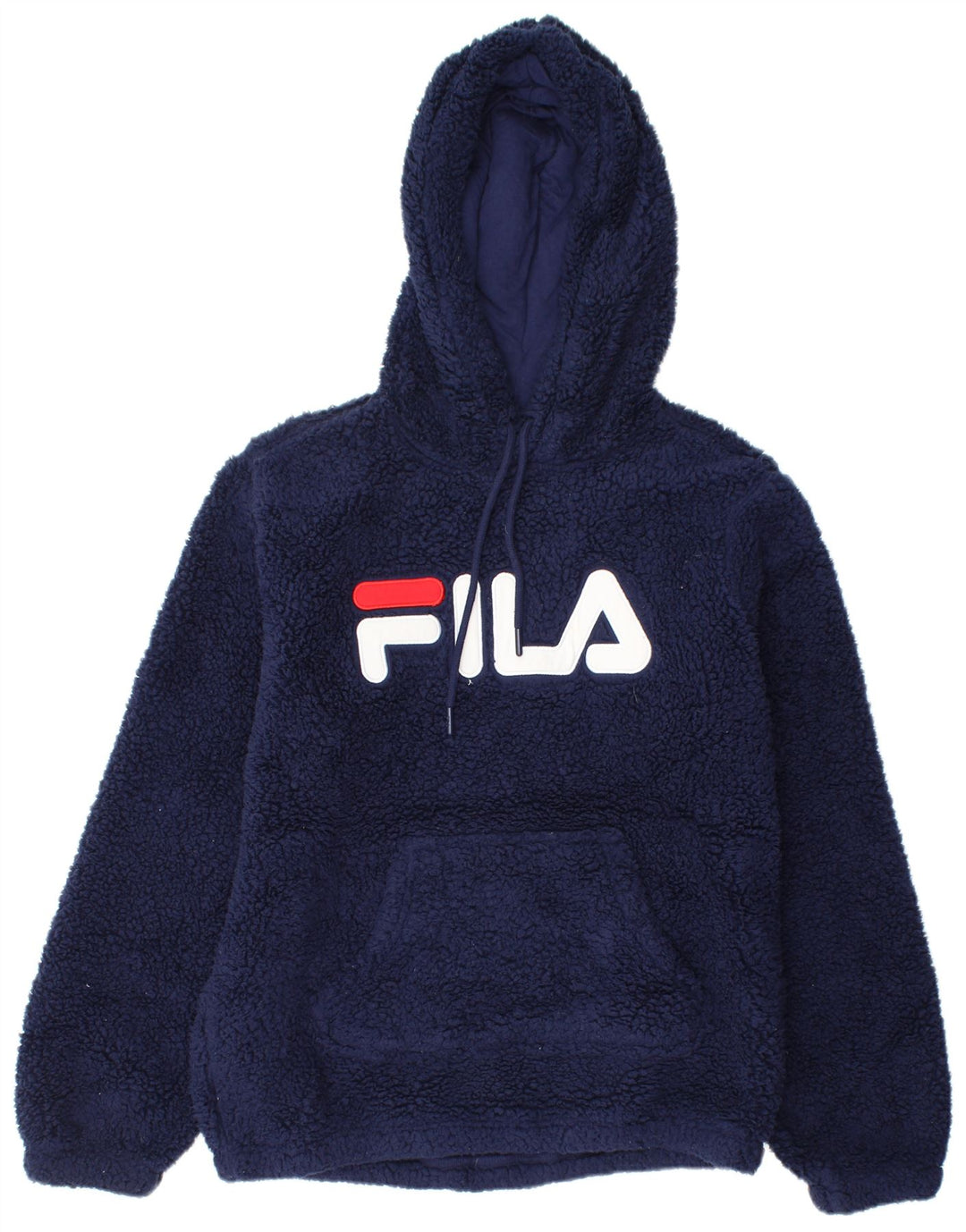 FILA Jersey con capucha de forro polar gráfico para mujer Reino Unido 14 Medio azul marino Poliéster