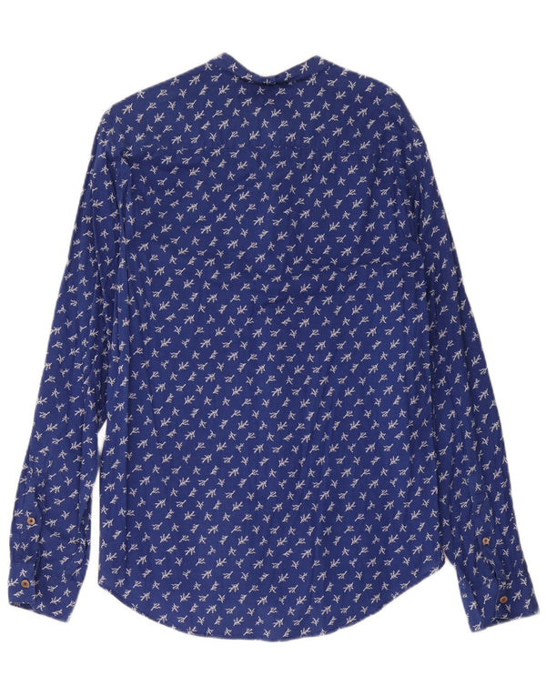 Camisa Benetton Hombre XS Azul Floral