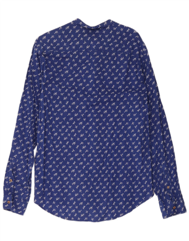 Camisa Benetton Hombre XS Azul Floral