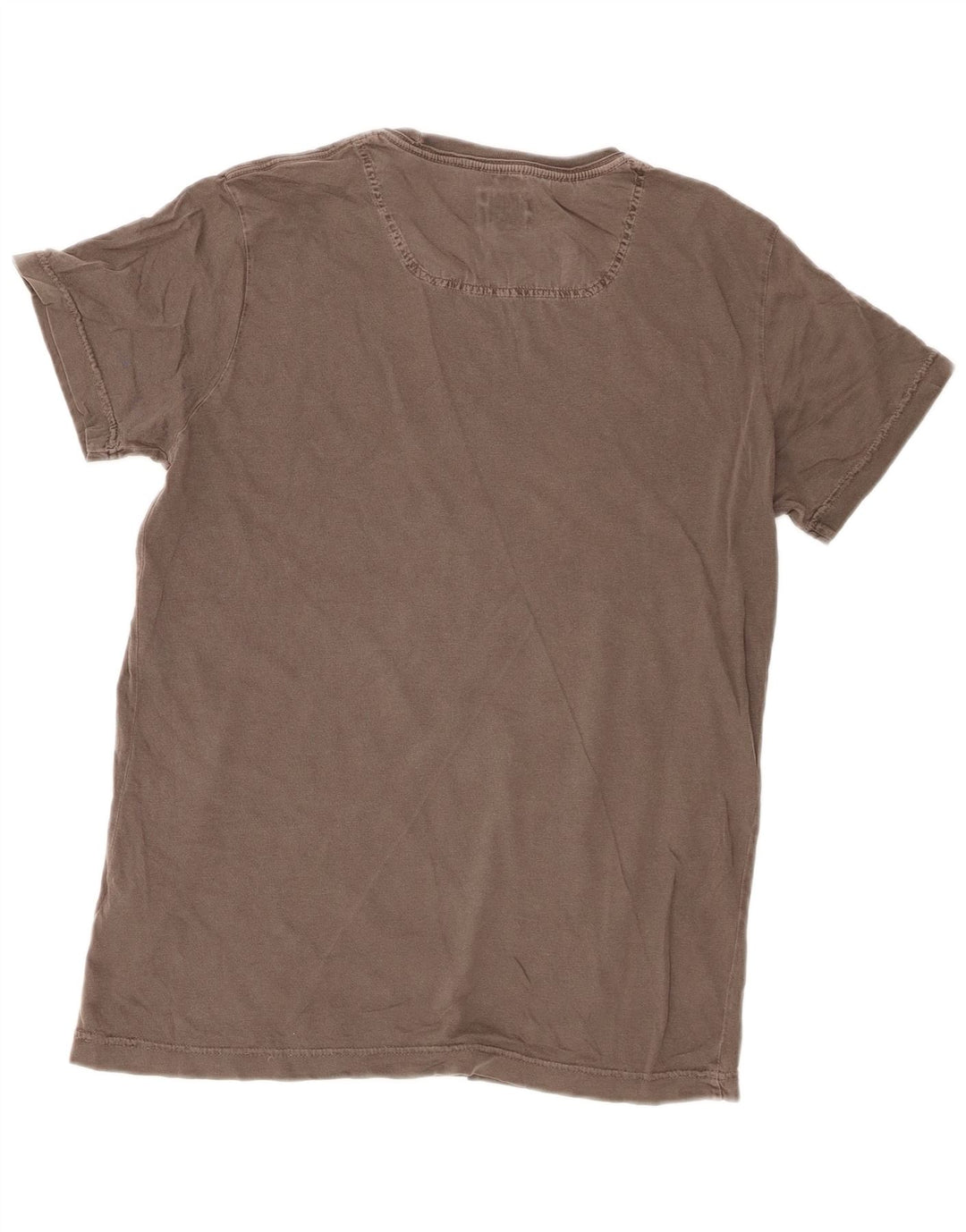 Diesel Hombre Camiseta Gráfica Top Algodón Gris Medio