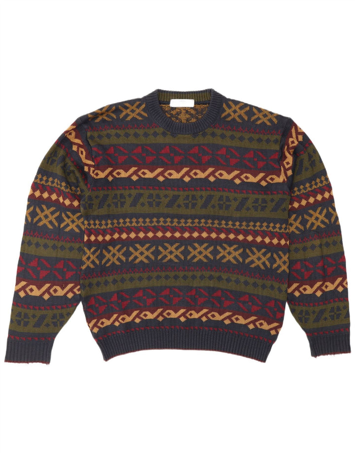 Marks & Spencer Jersey De Cuello Redondo para Hombre Jersey Grande Multicolor Geométrico
