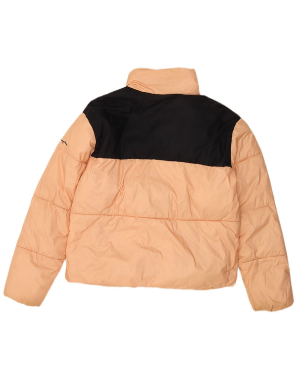 Champion Chaqueta Acolchada Gráfica Para Mujer UK 44 Mediano Naranja Colorblock