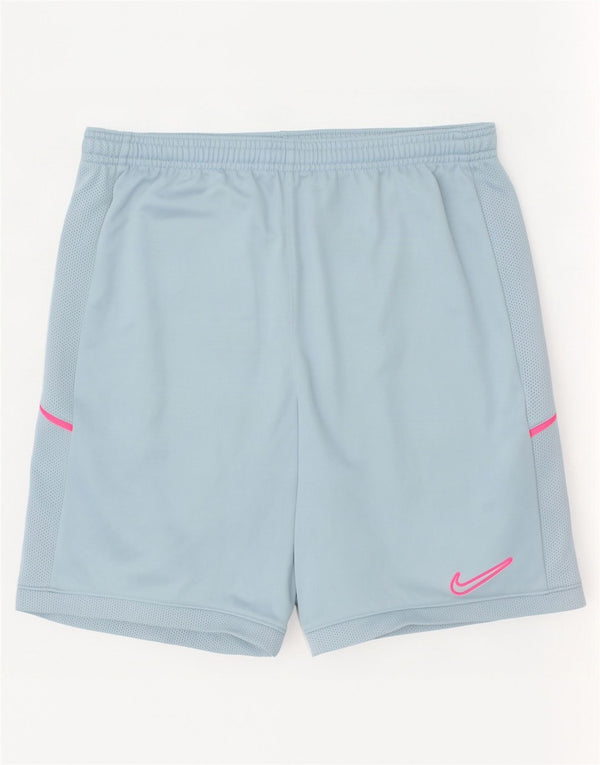 Nike Pantalones cortos deportivos Dri Fit para niños 13-14 años XL Azul Poliéster