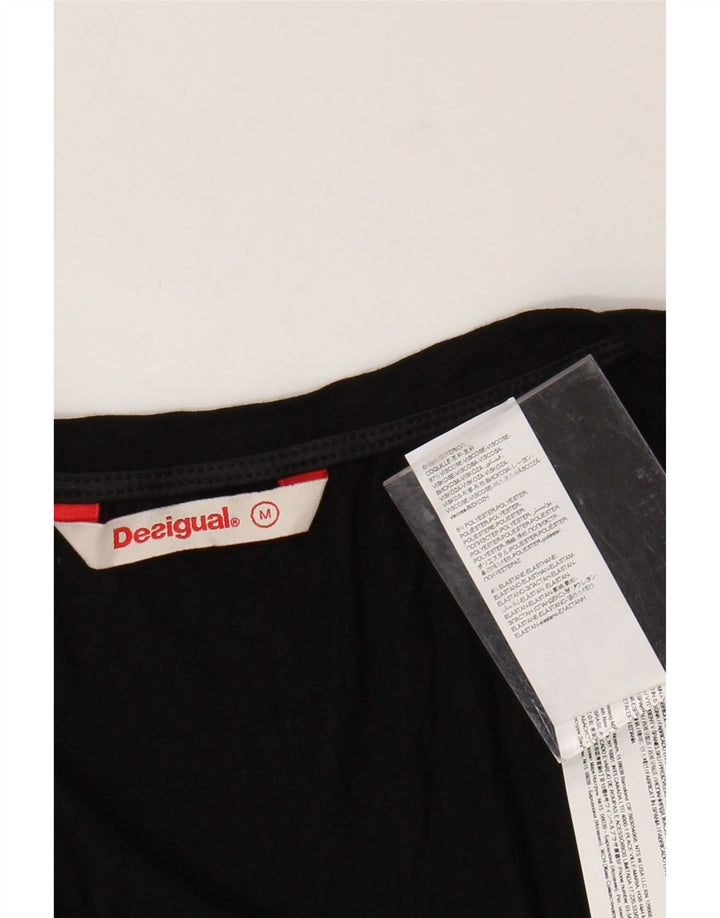 DESIGUAL Blusa sin mangas gráfica para mujer Top UK 40 Medium Black Floral