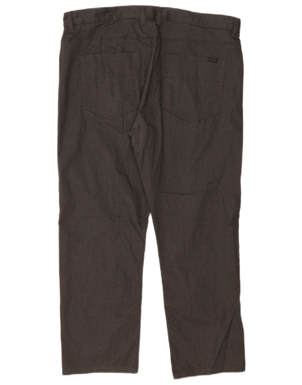 CALVIN KLEIN Pantalones casuales ajustados para hombre W36 L30 Algodón negro