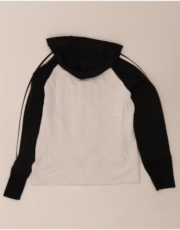 Adidas Clima 365 Zip Sudadera con capucha para mujer UK 12 Medium White Colourblock