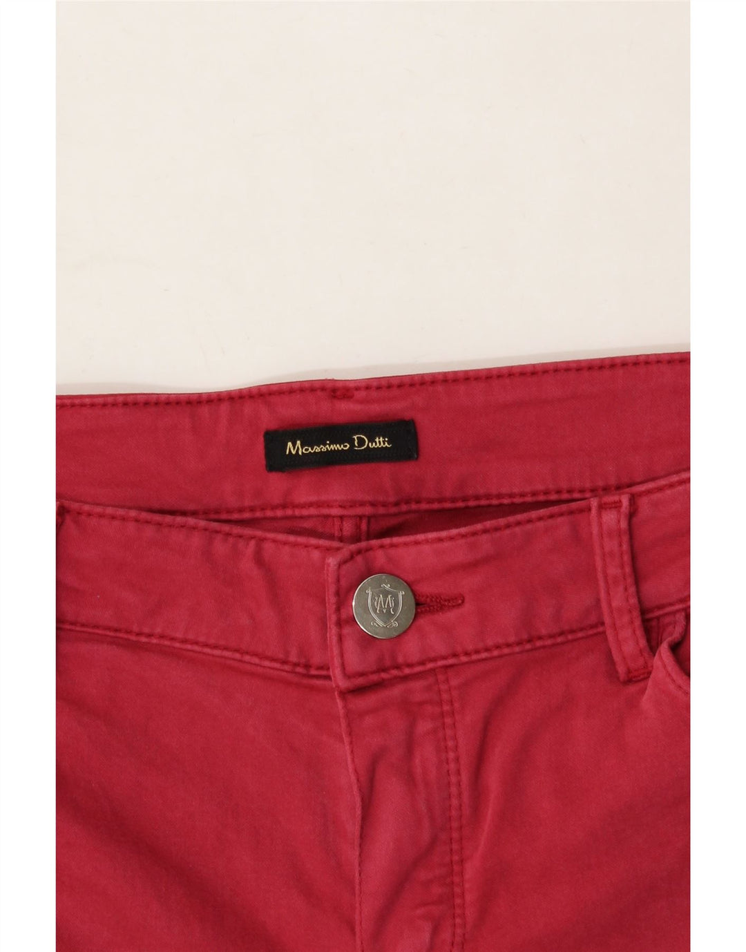MASSIMO DUTTI Womens Skinny Jeans EU 40 Medium W30 L30 Red Cotton Vintage Massimo Dutti and Second-Hand Massimo Dutti from Messina Hembry 