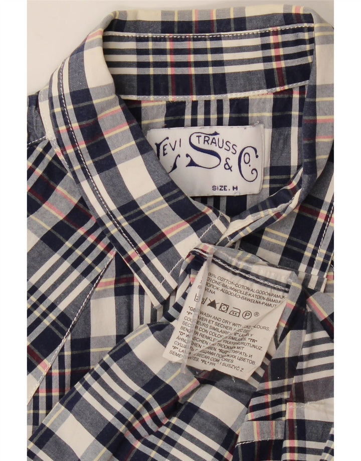 Camisa LEVI'S Hombre Mediana Azul Marino Cuadros Algodón