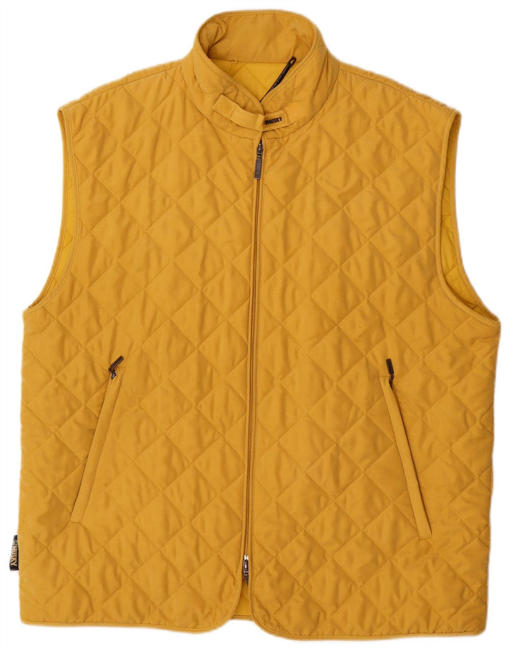 Chaleco acolchado Husky para hombre Reino Unido 40 Poliéster amarillo grande