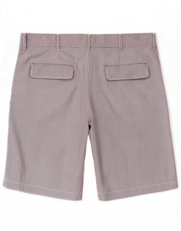 Pantalones Cortos Informales Benetton Hombre IT 48 Medium W38 Azul Rayas