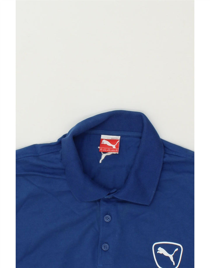 PUMA Mens Polo Shirt 2XL Blue Cotton Vintage Puma and Second-Hand Puma from Messina Hembry 