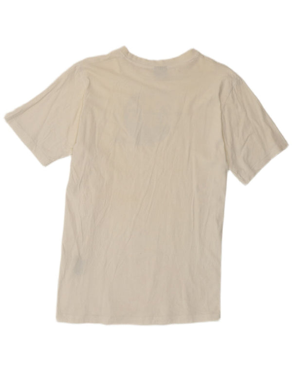 Kappa Hombre Camiseta Gráfica Top Medium Blanco Algodón