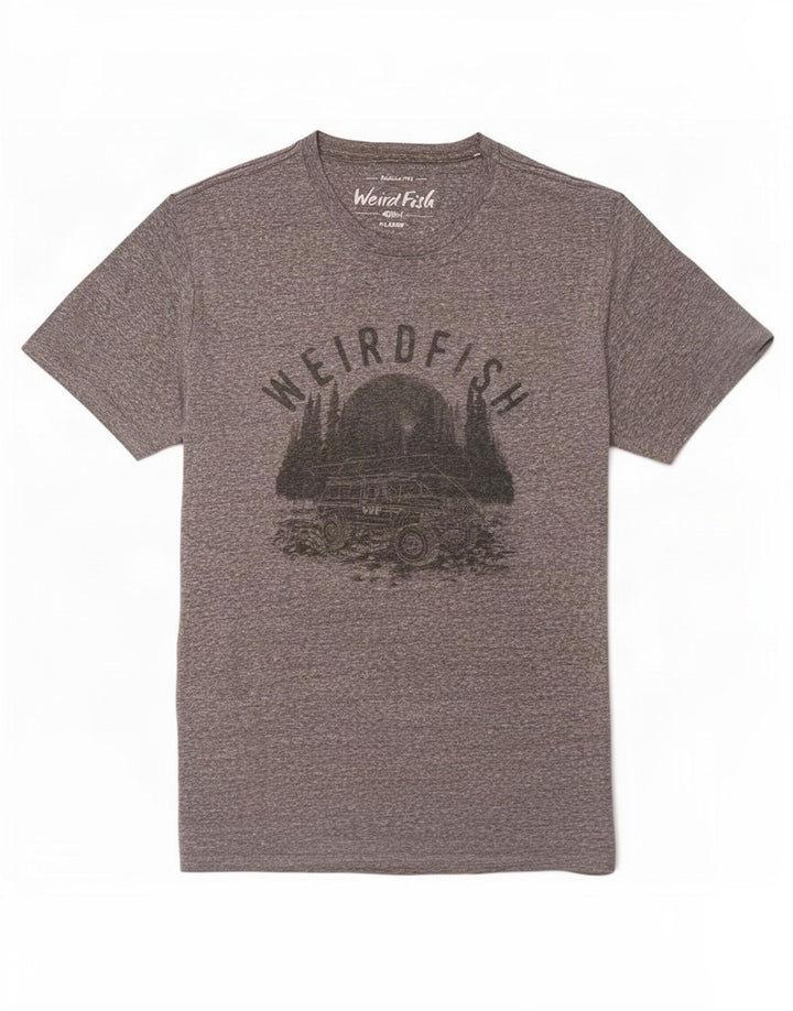 Weird Fish Camiseta gráfica para hombre Top XL Poliéster moteado gris