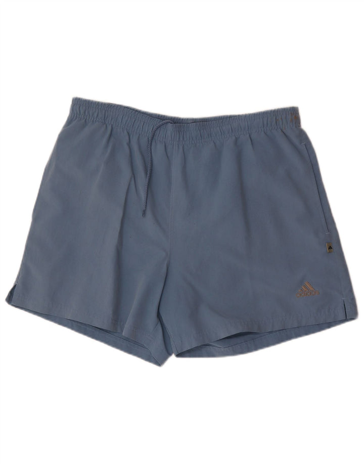 Adidas - Pantalones cortos deportivos para hombre, poliéster azul grande