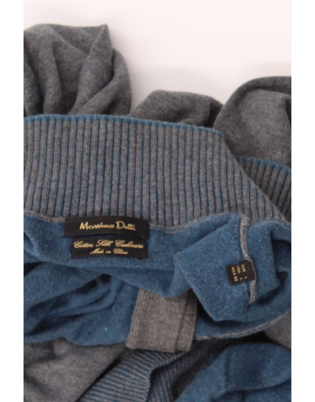 Massimo Dutti Jersey De Cuello Con Botones Para Hombre Large Gris Algodón