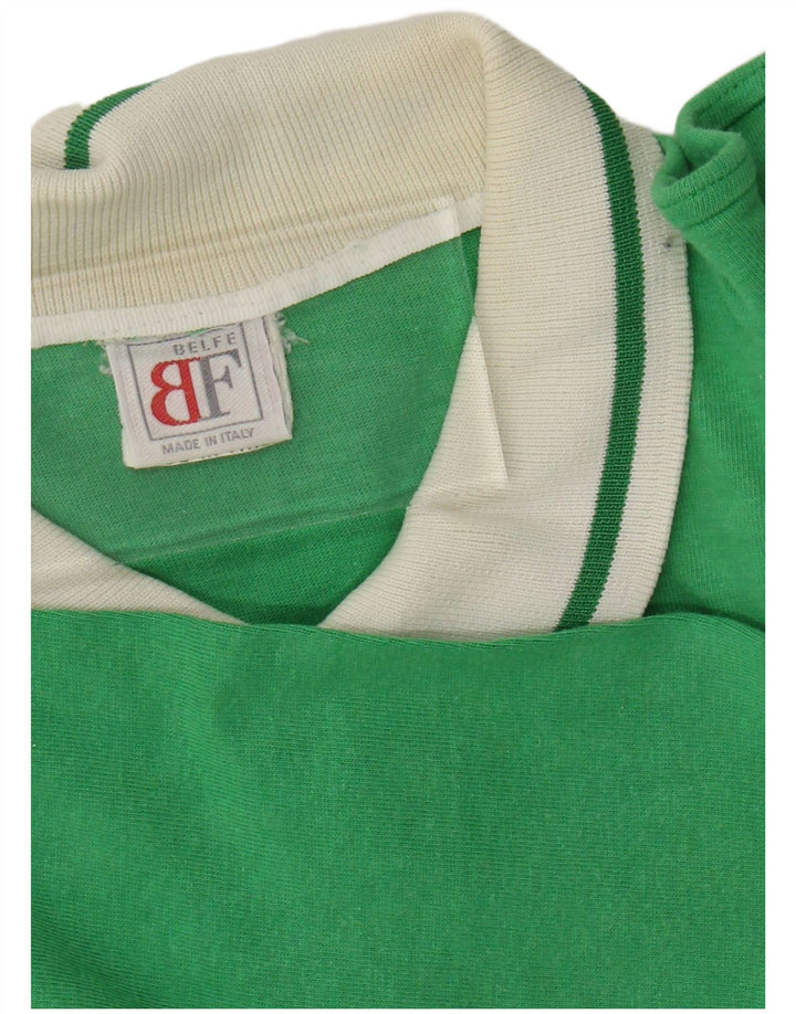 BELFE Suéter tipo jersey con cuello tipo polo para mujer Reino Unido 44 Grande Verde Colorblock