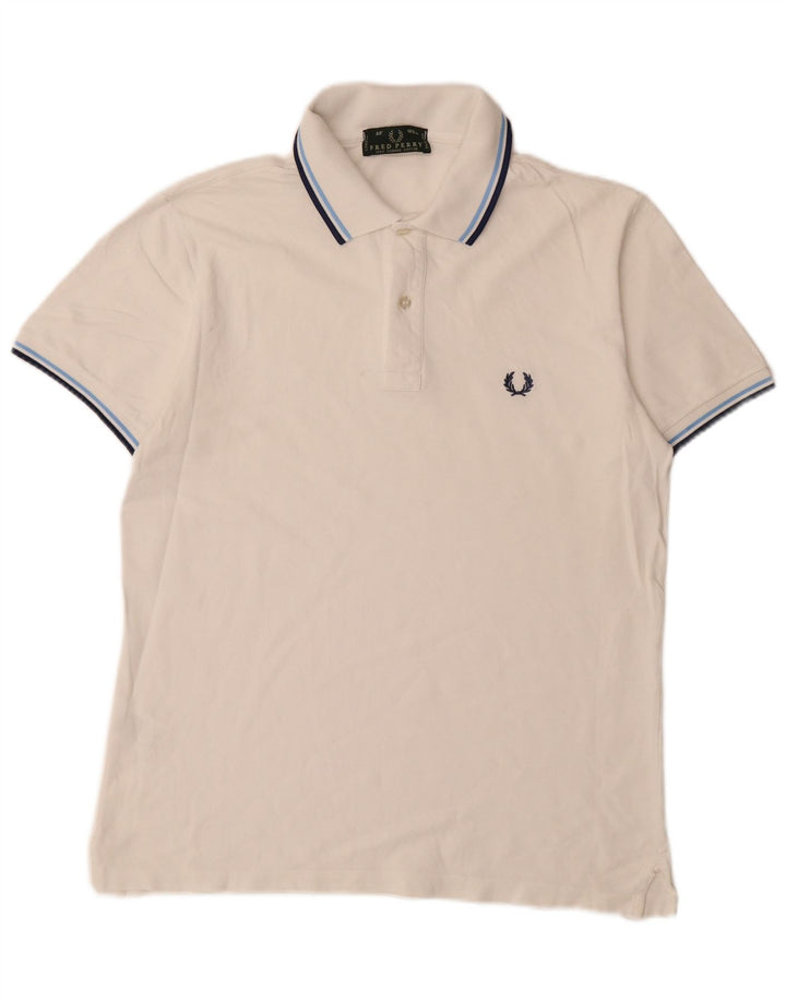FRED PERRY Polo Hombre Algodón Blanco Mediano