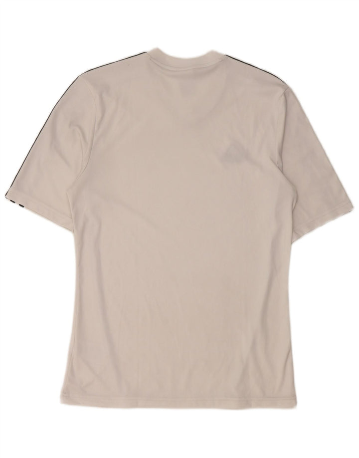 Adidas Mens Climalite Camiseta Top Pequeño Blanco Poliéster