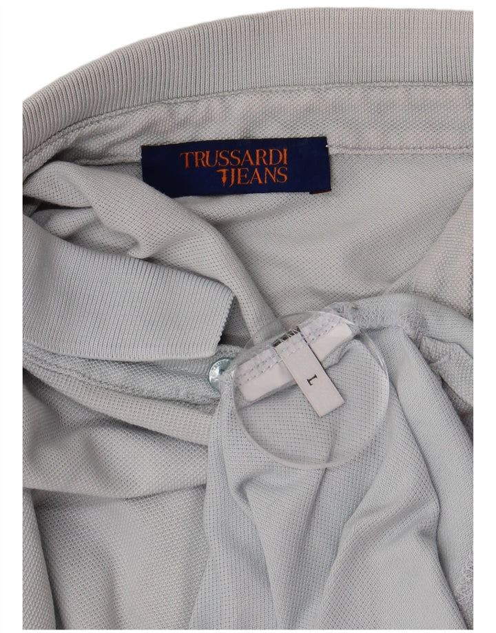 Polo Trussardi Jeans Hombre Azul Grande