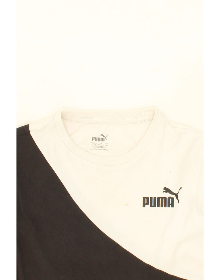 PUMA Boys Graphic T-Shirt Top 13-14 Years Multicoloured Colourblock Vintage Puma and Second-Hand Puma from Messina Hembry 
